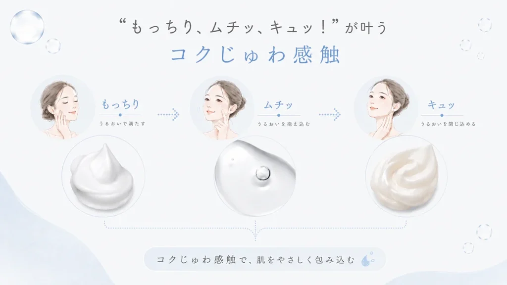 オルビスユードットの無香料・コクじゅわ感触