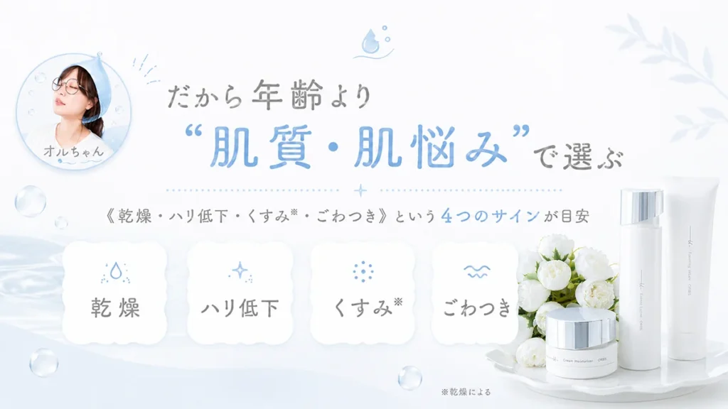 年齢より“肌質・肌悩み”で選ぶ