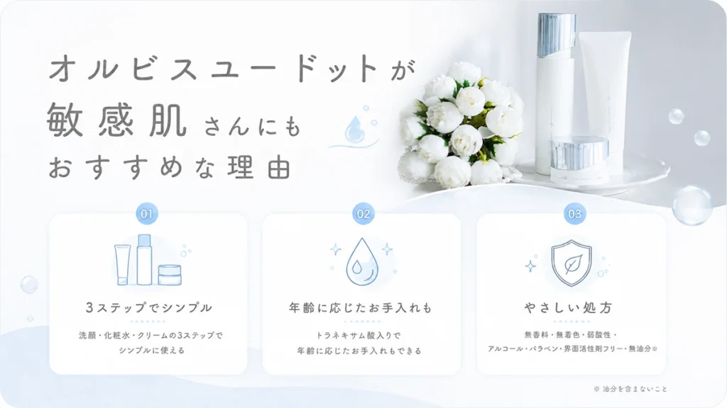 オルビスユードットが敏感肌さんにもおすすめな理由